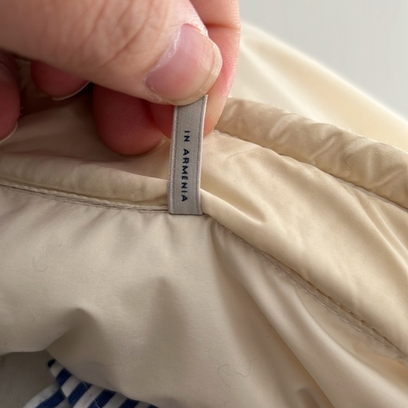 Off white / Cream lightweight down jacket by Moncler - Picture 12 of 17